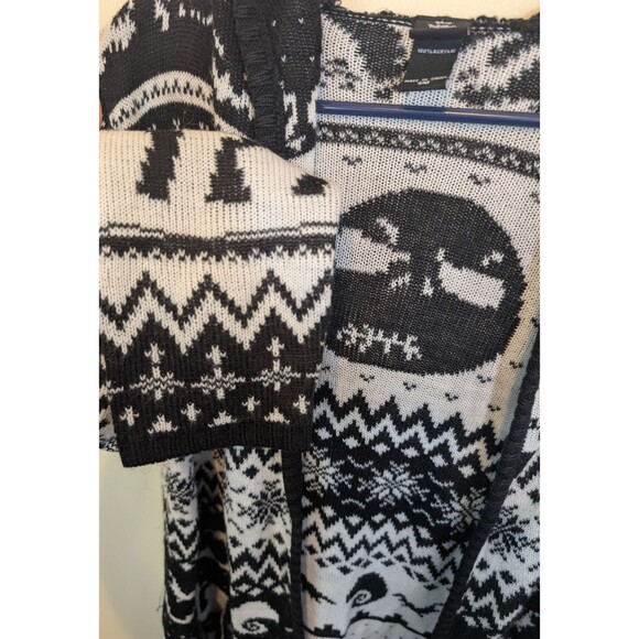Disney the Nightmare Before Christmas Womens Cardigan Sweater Hooded Open Small - Picture 5 of 9